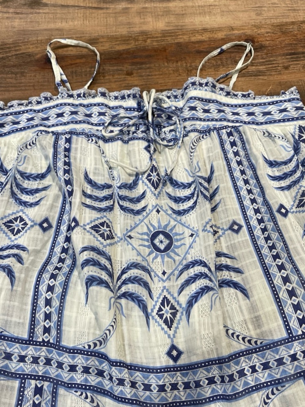 Haute Hippie Blue and White Printed Sundress